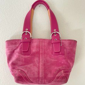 Coach Pink Suede Purse